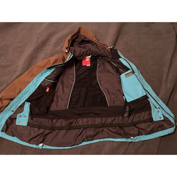 Orage Jacket Womens Size Medium Blue-Brown Ski Snow Outerwear Full Zip. Hood. - Picture 9 of 12